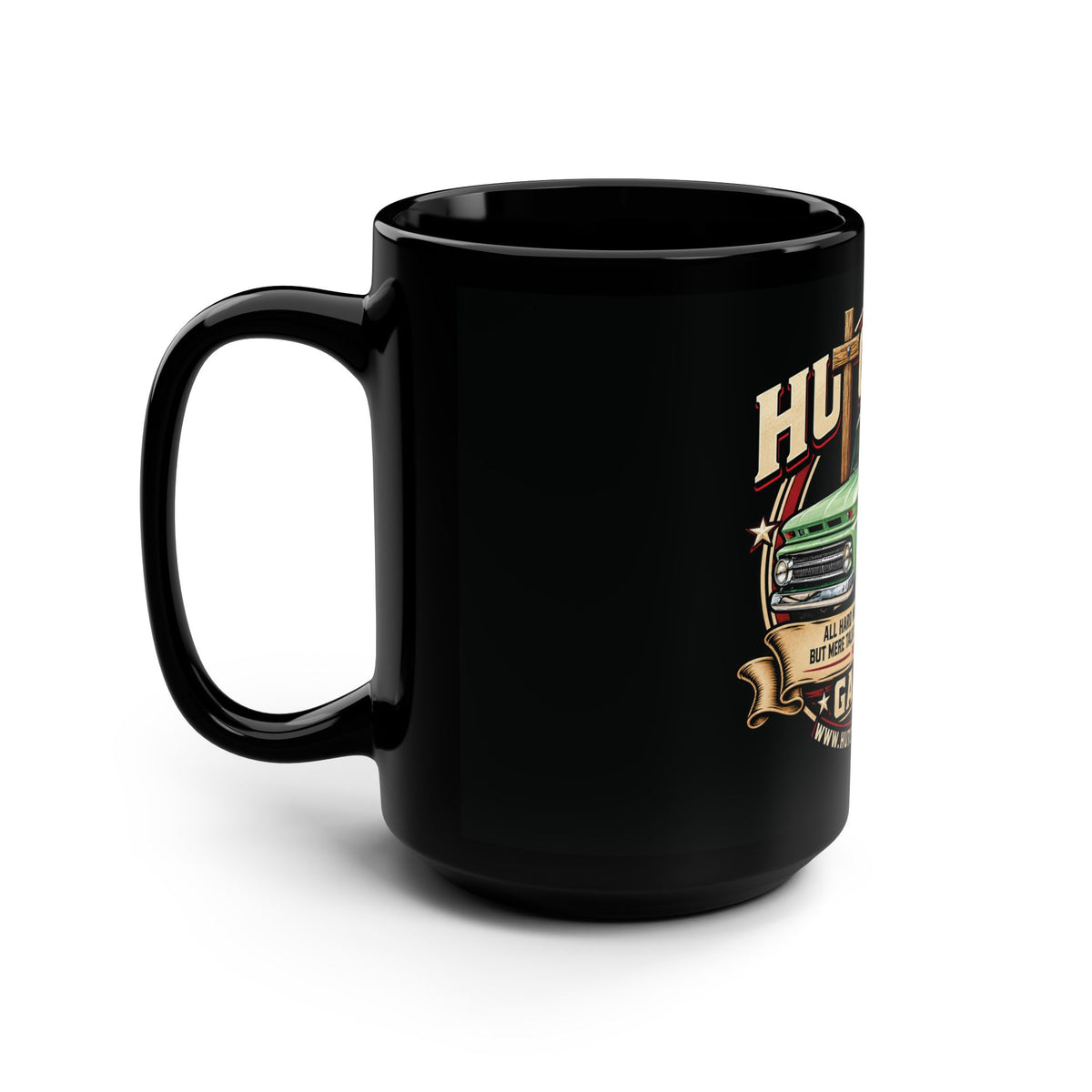 Hutchens garage Black Mug, 15oz