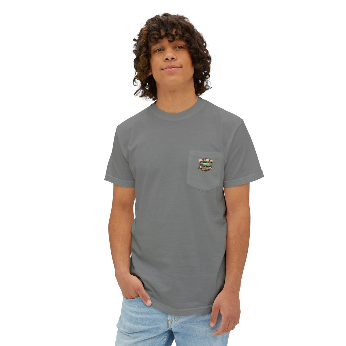 Hutchens garage Garment-Dyed Pocket T-Shirt