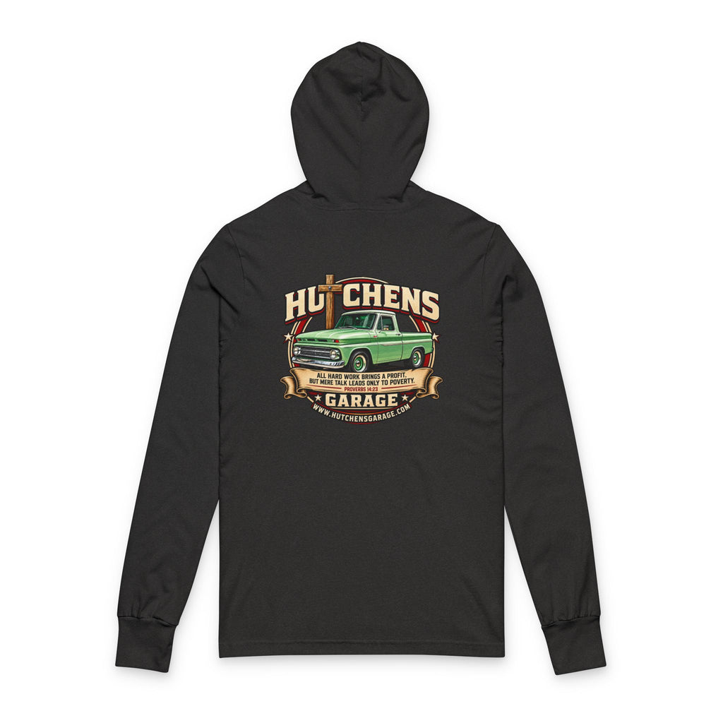 Hutchens Garage Classic Car Unisex Hooded Long Sleeve Tee