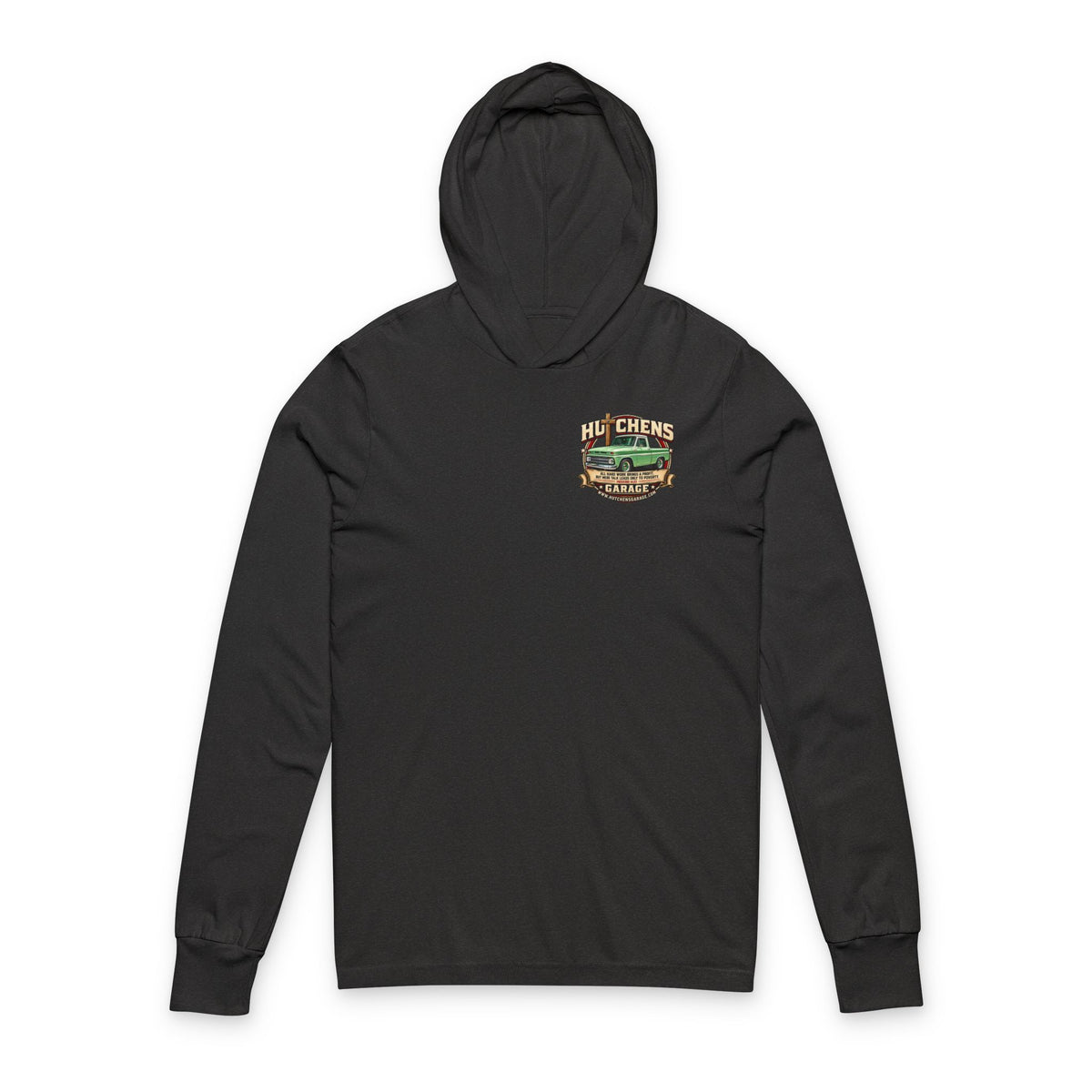 Hutchens Garage Classic Car Unisex Hooded Long Sleeve Tee