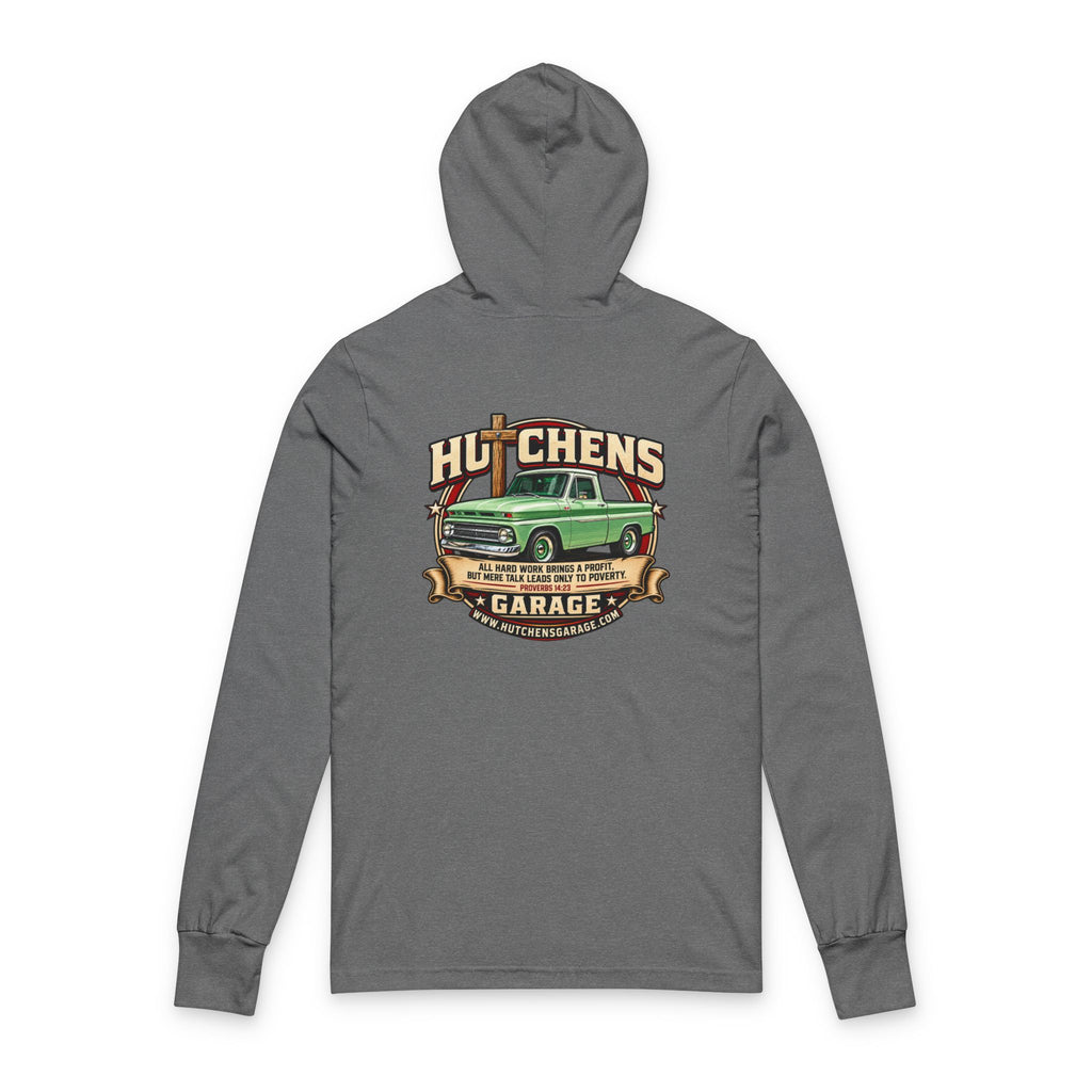 Hutchens Garage Classic Car Unisex Hooded Long Sleeve Tee