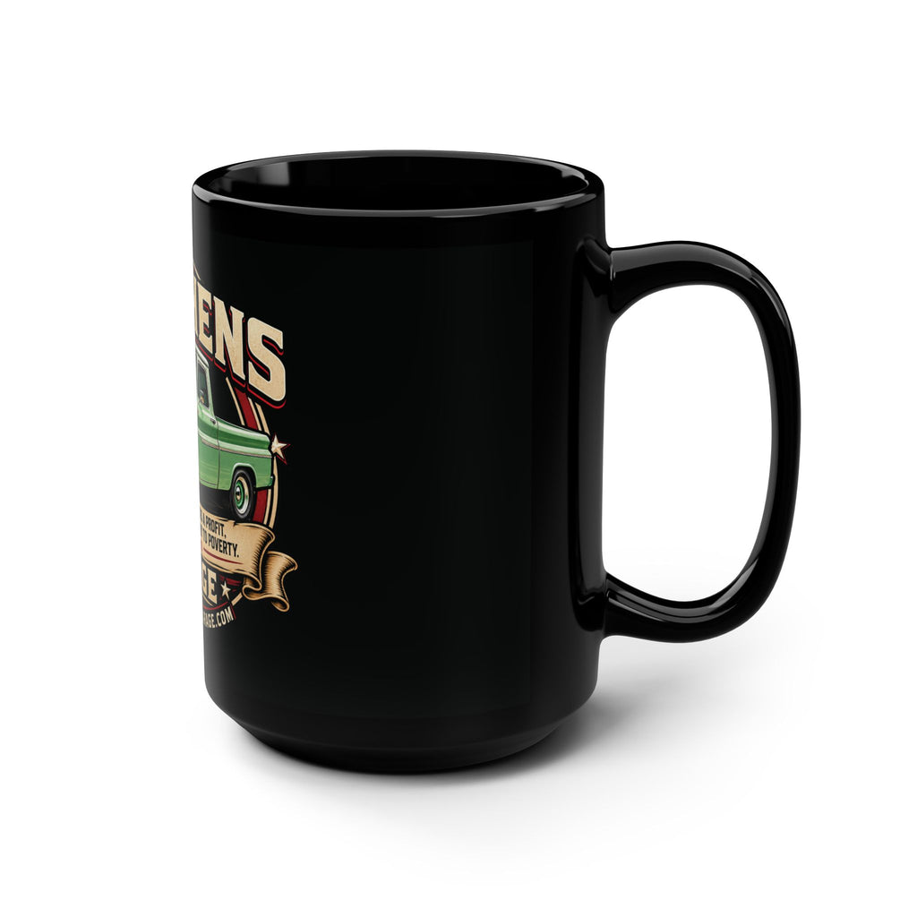 Hutchens garage Black Mug, 15oz