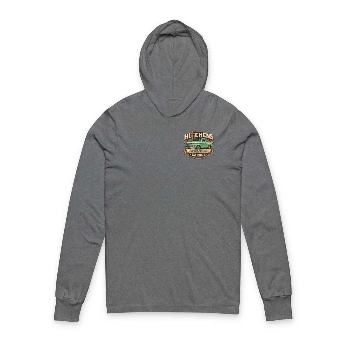 Hutchens Garage Classic Car Unisex Hooded Long Sleeve Tee